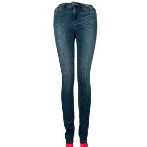 VS Mid Rise Denim Legging Size 0 Medium Wash